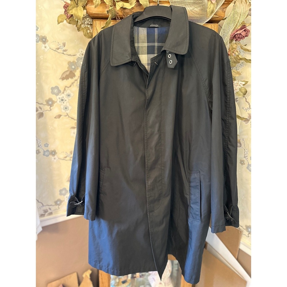 UTEX Rain Coat Lined Trench Coat  Office Siren Black Size Men's 42 Large‎